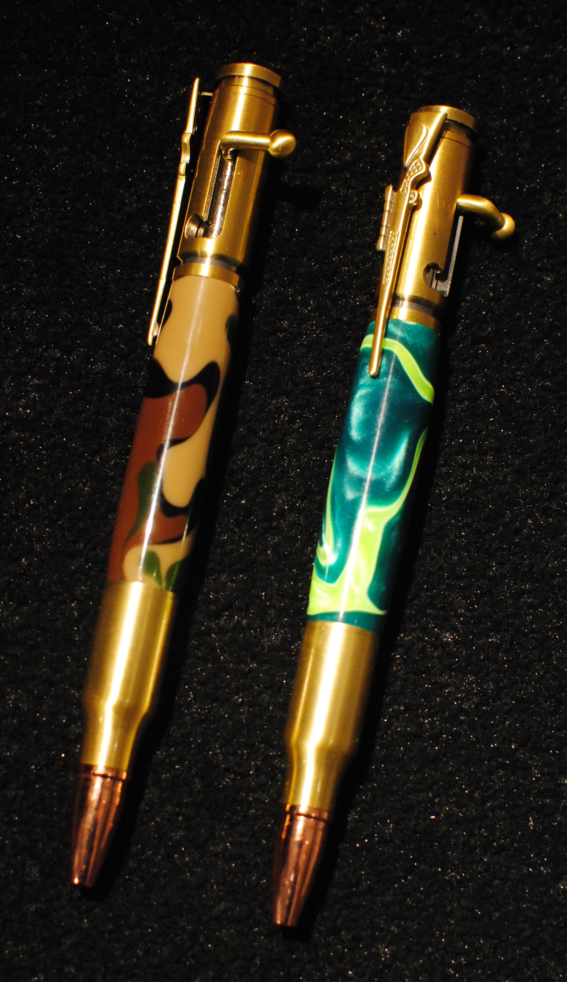 Alex Pearl Allywood Creations Bolt Action Rifle Pen - Antique Brass & Acrylic